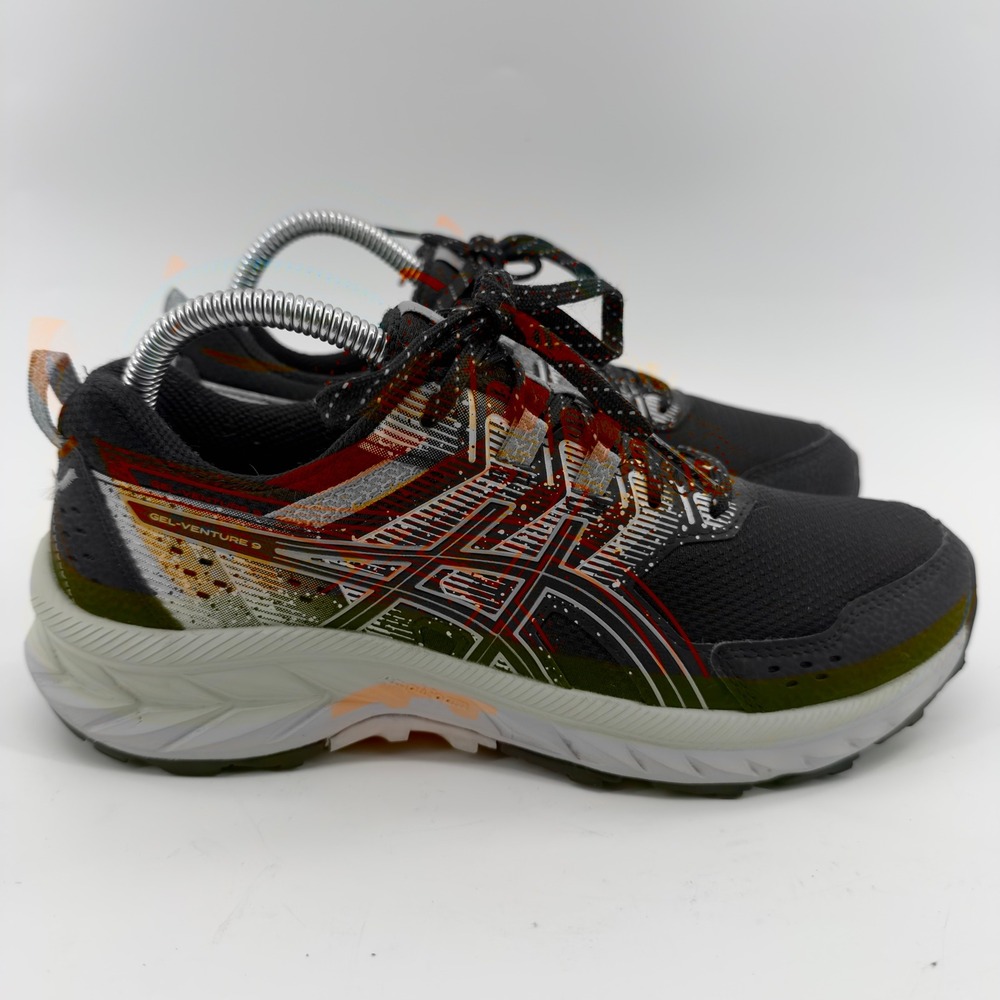 Asics Gel-Venture 9 Trail Running Shoes Black Orange Womens 8